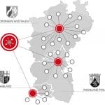 Abbildung 1: Die Designetz-Partner stammen aus Nordrhein-Westfalen, Rheinland-Pfalz und aus dem Saarland.