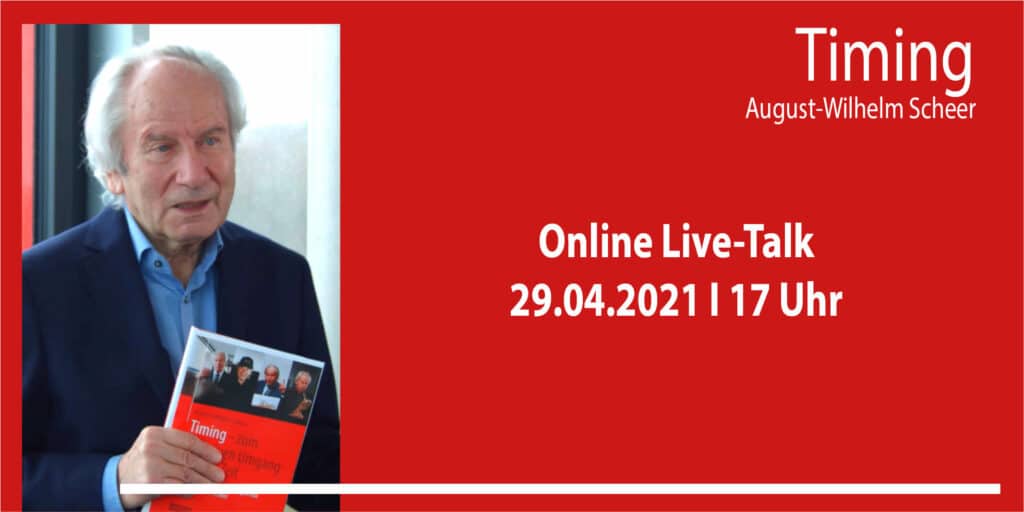 Banner für das Event Online Live-Talk zum Buch Timing mit August-Wilhelm Scheer