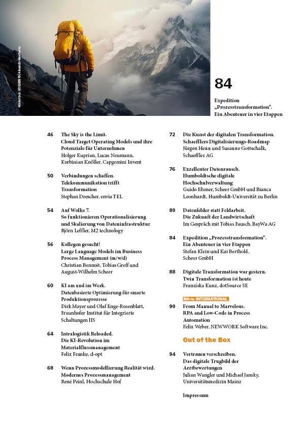 Inhaltsverzeichnis H4 2023, zweite Seite