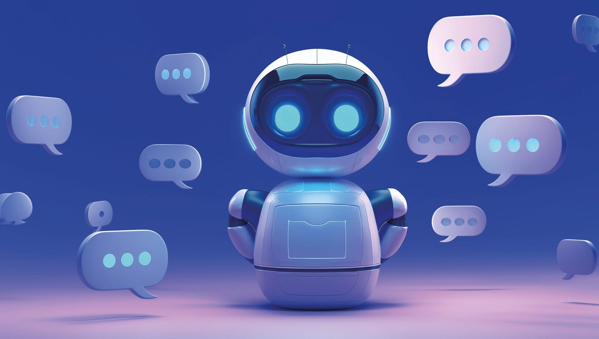 Roboter mit Sprechblasen