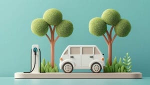 Aufladen von Elektroautos. 3d Model